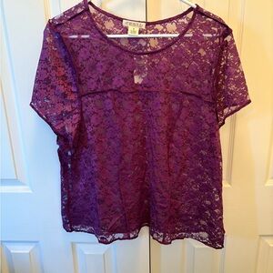 Purple Lace Women's Top